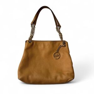 Michael Kors Brown Leather Chain Shoulder Bag